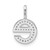 Image of 14K White Gold Diamond Lower Case Letter E Initial Pendant PM8368E-009-WA