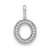 Image of 14K White Gold Diamond Lower Case Letter O Initial Pendant PM8368O-007-WA