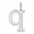 Image of 14K White Gold Diamond Lower Case Letter P Initial Pendant PM8366P-004-WA