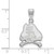 Image of 14K White Gold East Carolina University Medium Pendant by LogoArt (4W003ECU)