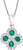 Image of 14K White Gold Emerald & .13ctw Diamond Clover Pendant (Chain NOT included)