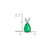 Image of 14K White Gold Emerald Pendant