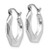 Image of 11mm 14K White Gold Faceted Hoop Earrings