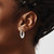 Image of 11mm 14K White Gold Faceted Hoop Earrings