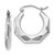 Image of 11mm 14K White Gold Faceted Hoop Earrings