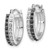 Image of 15mm 14K White Gold Fascination Black & White Diamond Round Hinged Hoop Earrings 253