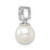 Image of 14K White Gold Freshwater Cultured Pearl & Diamond Chain Slide Pendant PM8510-PL-004-WA