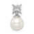 Image of 14K White Gold Freshwater Cultured Pearl & Diamond Chain Slide Pendant PM8510-PL-004-WA