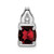 Image of 14K White Gold Garnet & Diamond Pendant PM7054-GA-001-WA