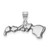Image of 14K White Gold Hawaii State Pendant
