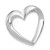 Image of 14K White Gold Heart Slide Pendant SL224W
