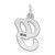 Image of 14K White Gold Initial G Charm