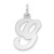 Image of 14K White Gold Initial G Charm