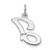 Image of 14K White Gold Initial J Charm