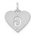 Image of 14K White Gold Initial Letter G Initial Charm