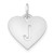 Image of 14K White Gold Initial Letter J Initial Charm