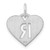 Image of 14K White Gold Initial Letter R Initial Charm
