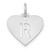 Image of 14K White Gold Initial Letter R Initial Charm