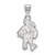 14K White Gold Iowa State University Large Pendant by LogoArt (4W018IAS)