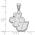 Image of 14K White Gold John Carroll University Large Pendant by LogoArt (4W002JCU)