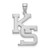 Image of 14K White Gold Kansas State University XL Pendant by LogoArt (4W047KSU)
