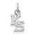 14K White Gold Kansas State University X-Small Pendant by LogoArt (4W043KSU)