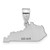 Image of 14K White Gold Kentucky State Pendant