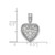 Image of 14K White Gold Lab Grown Diamond SI1/SI2, G H I, Framed Heart Pendant