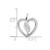 Image of 14K White Gold Lab Grown Diamond SI1/SI2, G H I, Open Heart Pendant