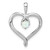 Image of 14k White Gold Lab-Created Opal Heart Pendant