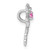 Image of 14k White Gold Lab-Created Pink Sapphire and Diamond Dragonfly Slide Pendant