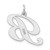 Image of 14K White Gold Large Fancy Script Initial B Charm
