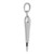 Image of 14K White Gold Large Italian Horn Pendant