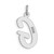 Image of 14K White Gold Large Script Initial G Charm