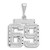 Image of 14K White Gold Large Shiny-Cut Number 69 Pendant