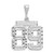 Image of 14K White Gold Large Shiny-Cut Number 89 Pendant
