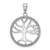 Image of 14K White Gold Large Tree Of Life In Round Frame Pendant