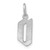 Image of 14K White Gold Letter D Initial Charm XNA1335W/D