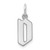 Image of 14K White Gold Letter D Initial Charm XNA1335W/D