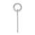 Image of 14K White Gold Letter I Initial Charm XNA1336W/I