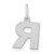 Image of 14K White Gold Letter R Initial Charm XNA1337W/R