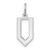 Image of 14K White Gold Letter V Initial Charm XNA1336W/V