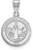 Image of 14k White Gold LogoArt University of Alabama Medium Crest Pendant