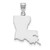 Image of 14K White Gold Louisiana State Pendant