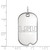 14K White Gold Louisiana State University Small Dog Tag by LogoArt