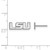 Image of 14K White Gold Louisiana State University X-Small Post Earrings LogoArt 4W082LSU