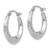 Image of 19mm 14K White Gold Madi K Textured Hollow Hoop Earrings