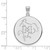 Image of 14K White Gold McNeese State University XL Disc Pendant by LogoArt