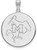 Image of 14K White Gold McNeese State University XL Disc Pendant by LogoArt