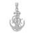 Image of 14K White Gold Medium Anchor w/ Wheel Pendant